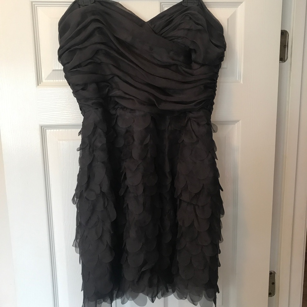 Short, scalloped cocktail dress